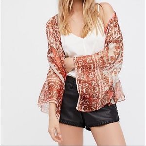Free People Fleur De Lis Kimono